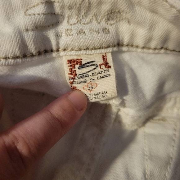 Silver Santorini Cropped White Capri Pant Women's Size 28 - Picture 7 of 9